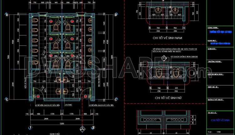 440. Free Public Restroom CAD Drawings Download DWG Files (2)