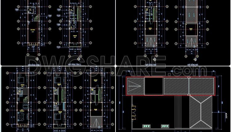484. Download the 3-story townhouse architectural concept plans (3.7m x 17m) (3)