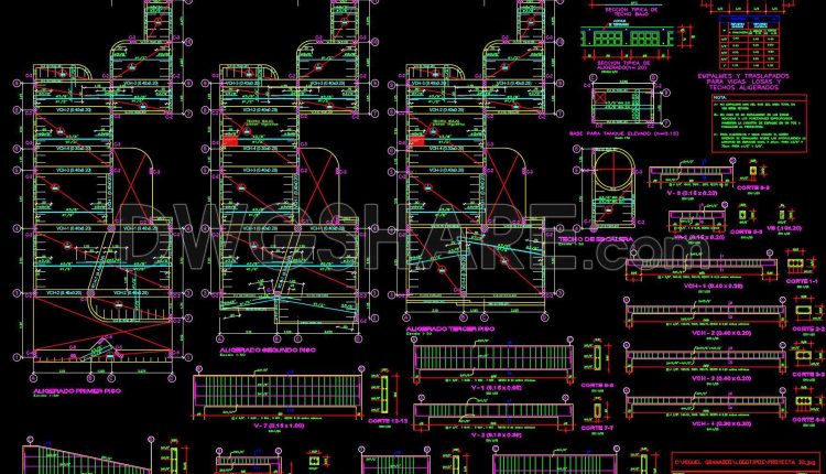 486. Download the 3-story residential architectural and structural plans (7.6m x 19.3m) (4)