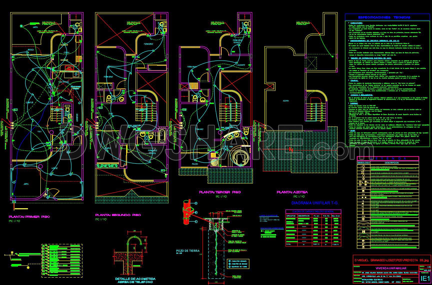 486. Download the 3-story residential architectural and structural plans (7.6m x 19.3m) (7)