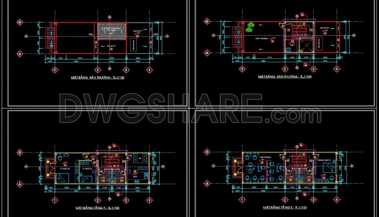 488. Download the 3-story townhouse architectural concept plans (5m x 20m) (3)