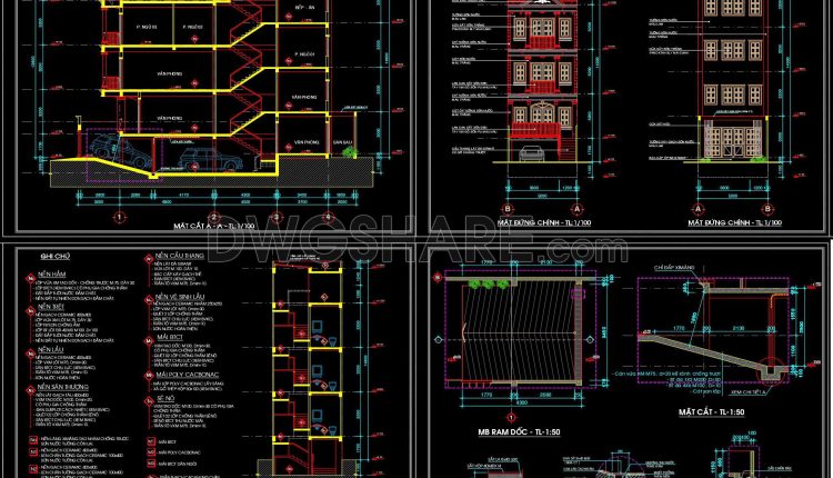 488. Download the 3-story townhouse architectural concept plans (5m x 20m) (2)