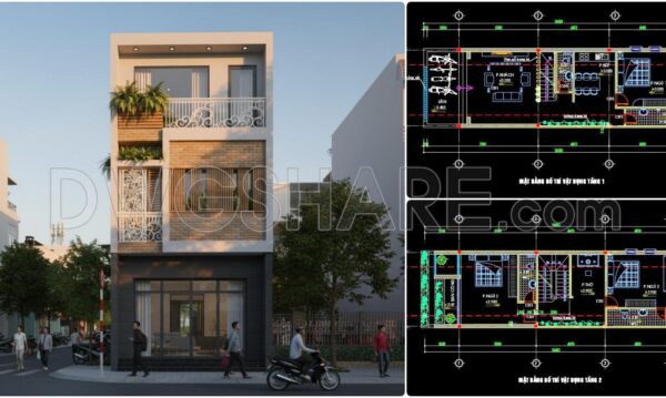 4 months ago
                

                
             477489. Free CAD Drawings of a 3-Storey House (5×16m) with 3 Bedrooms