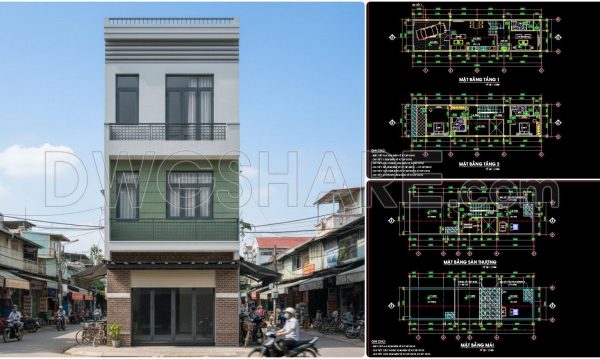 4 months ago
                

                
             356491. Free CAD Drawings of a 3-Storey House (5×20m) with 2 Bedrooms