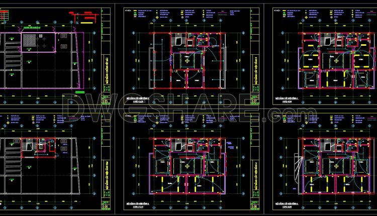 501. 5-Story Office Building Electrical CAD Drawings – Power & Lighting Layout (2)