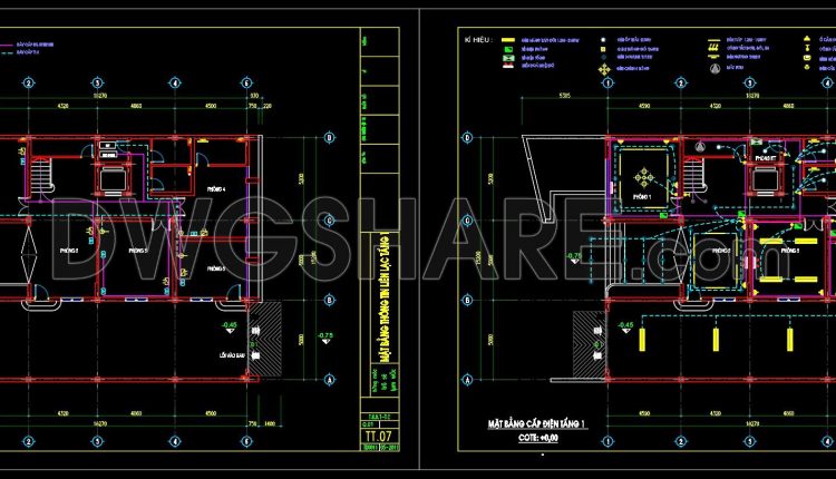 501. 5-Story Office Building Electrical CAD Drawings – Power & Lighting Layout (1)