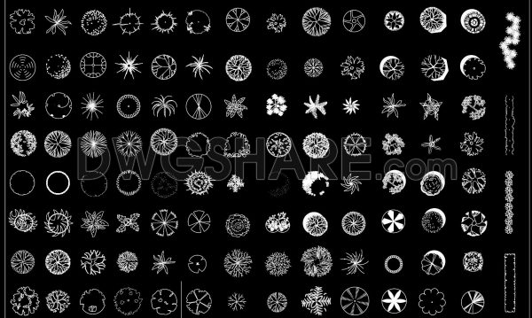 51. Free Landscape CAD Tree Blocks – Top View DWG Collection