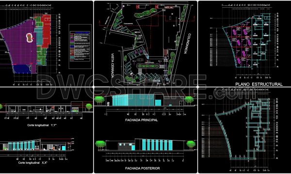 54. Free download luxury restaurant architectural drawing AutoCAD