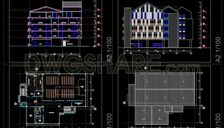 56. Download Concept Design Cad Drawings Of A 5-storey Kindergarten With A Total Area Of 4,400m2 (2)