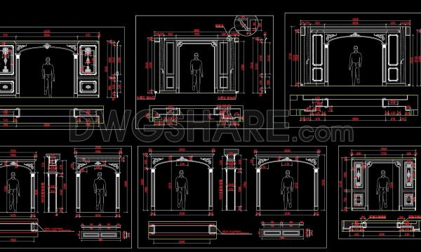4 months ago
                

                
             825587. Free Download Classic Decorative Arch Door CAD Detail Drawing (DWG File)