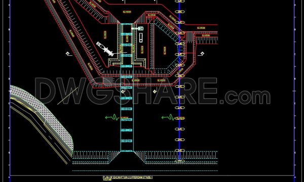 700. Free Download Cofferdam Foundation Trash Rack Plan CAD DWG