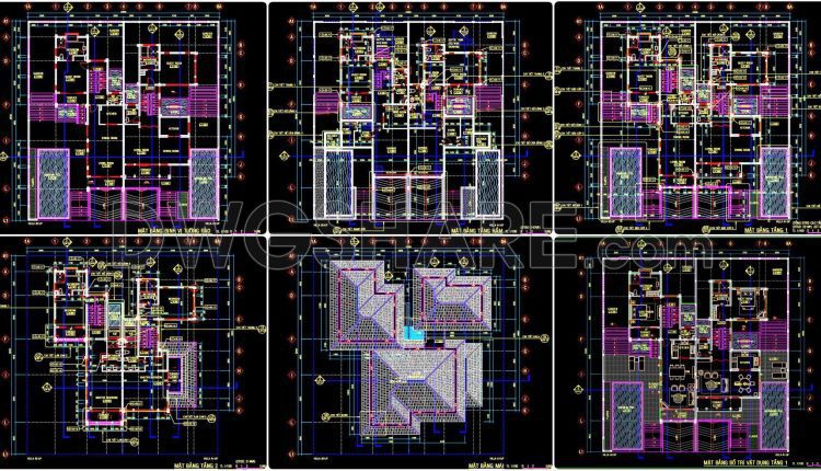 801. Concept Floor Plan Drawing for 2-Storey House – CAD Layout (1)