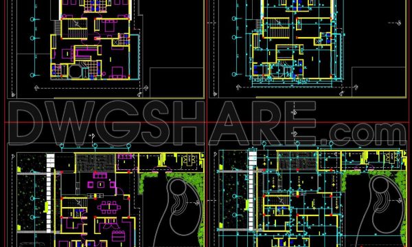 5 months ago
                

                
             427820. Download 6-bedroom residential design CAD drawing