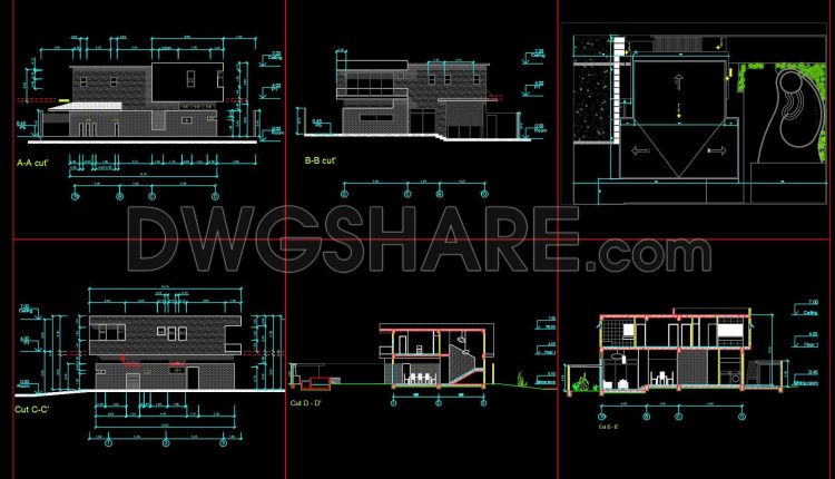 820. Download 6-bedroom Residential Design Cad Drawing (2)