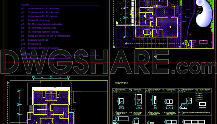 820. Download 6-bedroom Residential Design Cad Drawing (4)