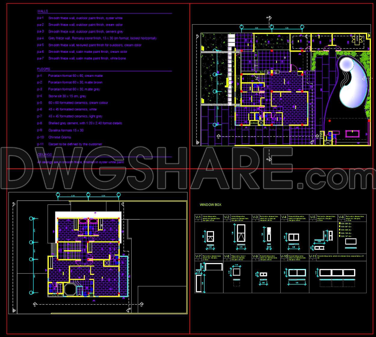 820. Download 6-bedroom Residential Design Cad Drawing (4)