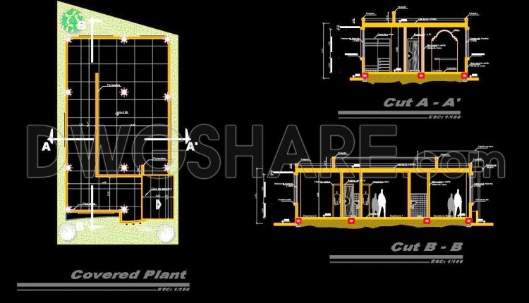 822. Free download 2-story house CAD drawing with 125sqm floor area (2)