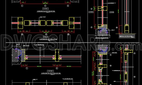 4 months ago
                

                
             475828. Free Aluminum Window Door CAD Details – Section Drawings (DWG Download)