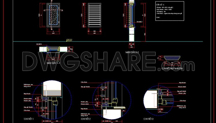 830. Free Download CAD Drawing of uPVC Window Details – Sections & Installation Details (1)