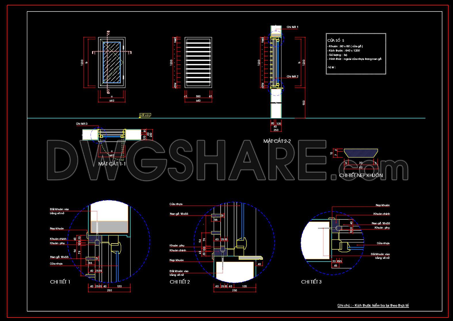 830. Free Download CAD Drawing of uPVC Window Details – Sections & Installation Details (1)