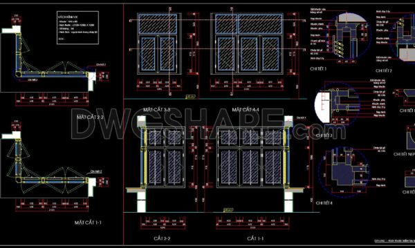 4 months ago
                

                
             343833. Free Download CAD Drawings of Corner Glass Partition (uPVC Frame)