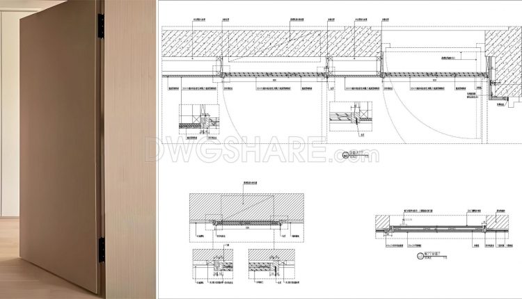 843.-concealed-door-cad-details-flush-door-section-installation-drawing