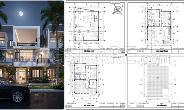 4 months ago
                

                
             856859. Download the conceptual design drawings of a 3-storey house with 3 bedrooms, size 6.9m x 9.6m