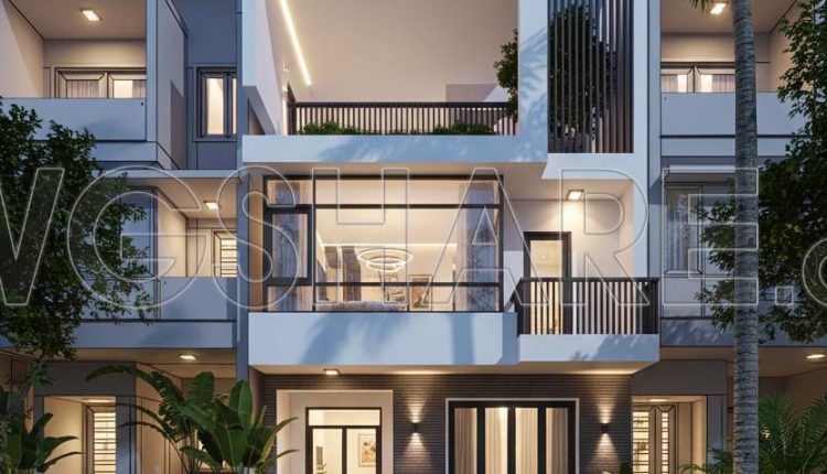 859. Download The Conceptual Design Drawings Of A 3-storey House With 3 Bedrooms, Size 6.9m X 9.6m (4)