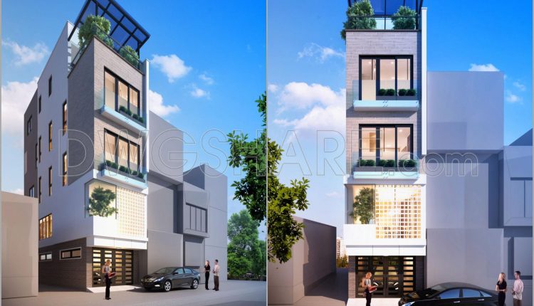 862. Download Complete Cad Drawings Of A 5-storey House (4m X 17.8m) – Full Architecture, Structure & Mep (10)
