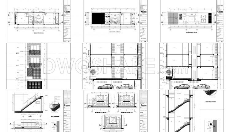 862. Download Complete Cad Drawings Of A 5-storey House (4m X 17.8m) – Full Architecture, Structure & Mep (3)