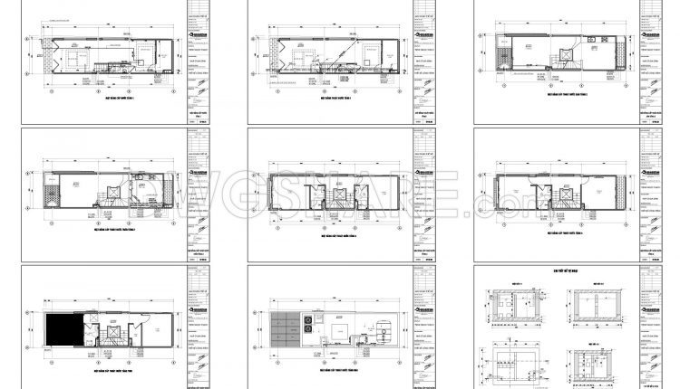 862. Download Complete Cad Drawings Of A 5-storey House (4m X 17.8m) – Full Architecture, Structure & Mep (9)