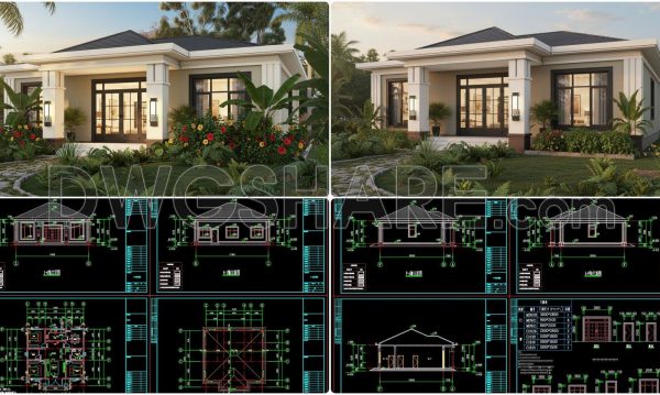5 months ago
                

                
             1,167873. Download 1-Story House CAD Drawing – 3 Bedrooms, 130m2