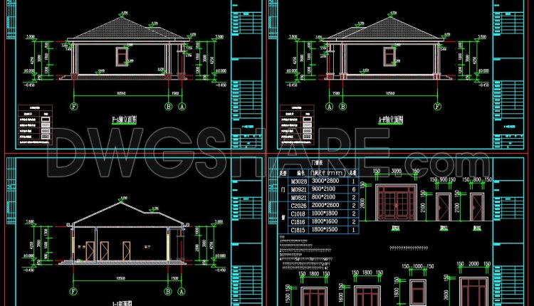 873. Download 1-story House Cad Drawing – 3 Bedrooms, 130m2 (3)