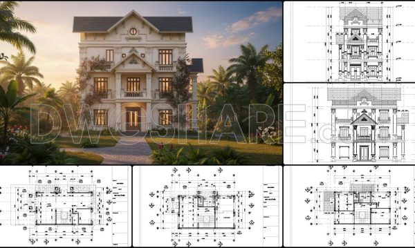 4 months ago
                

                
             938875. Free CAD Drawing of a 2-Storey Villa – Complete Architectural Plans