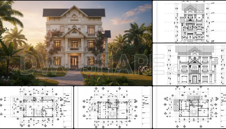 875. Download Construction Design Drawings For A 10m X 15m Residential House With 3 Bedrooms.