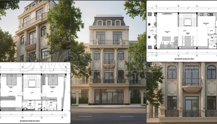 881. Download Classical 4-storey Residential Construction Drawings (355m2 Floor Area) (1)