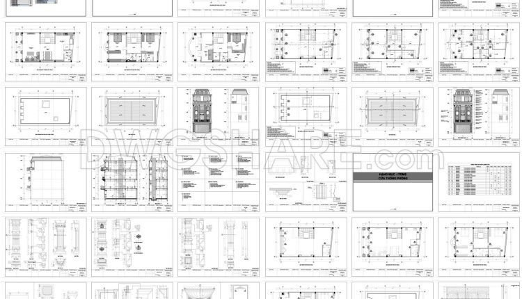 881. Download Classical 4-storey Residential Construction Drawings (355m2 Floor Area) (2)