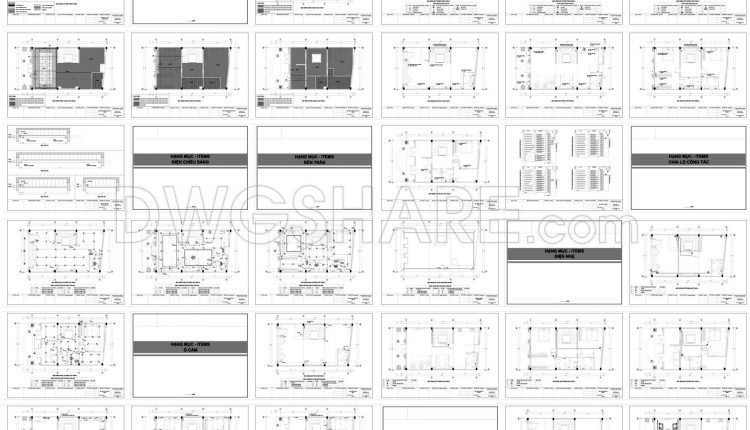 881. Download Classical 4-storey Residential Construction Drawings (355m2 Floor Area) (4)