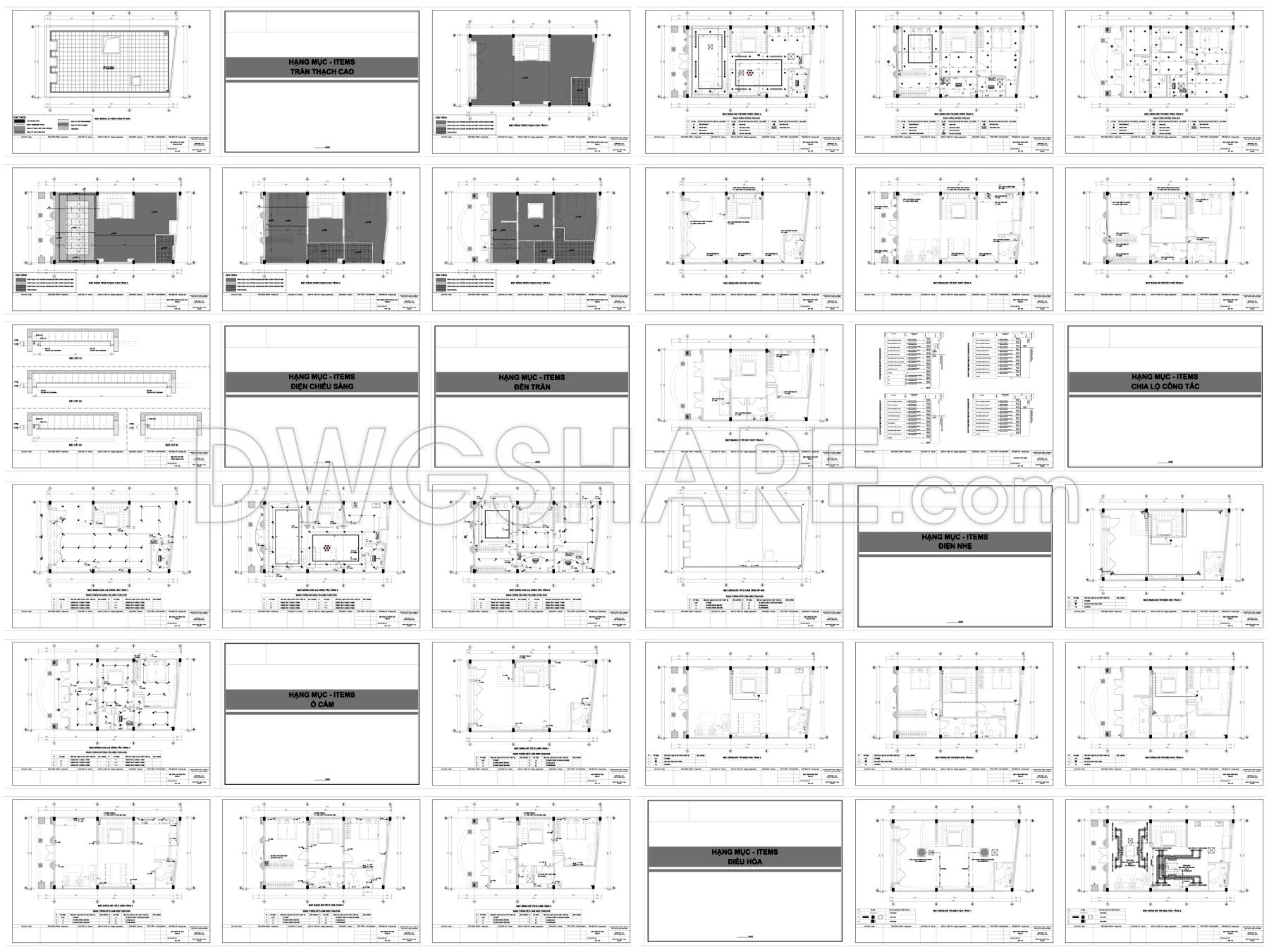 881. Download Classical 4-storey Residential Construction Drawings (355m2 Floor Area) (4)