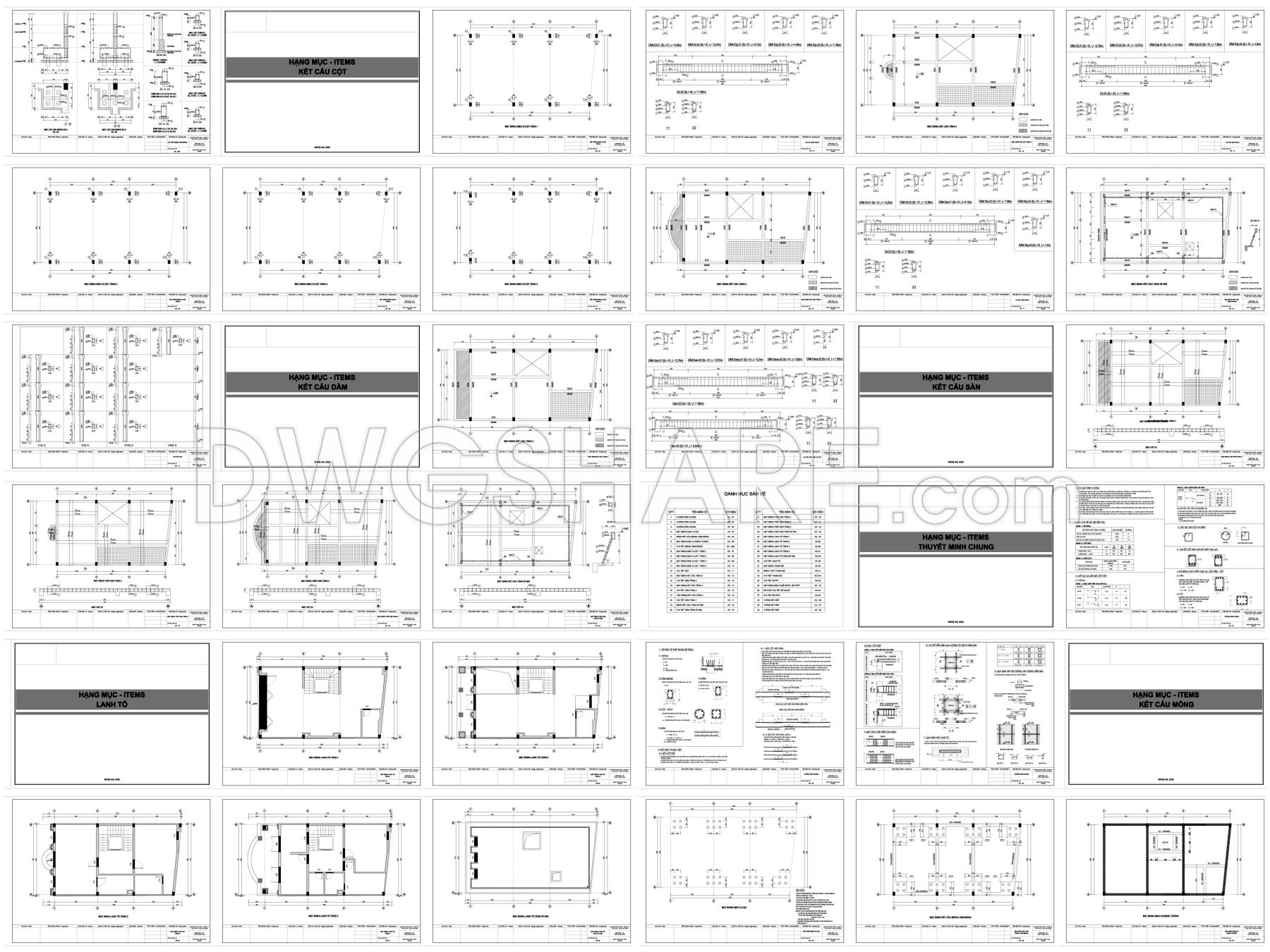 881. Download Classical 4-storey Residential Construction Drawings (355m2 Floor Area) (6)