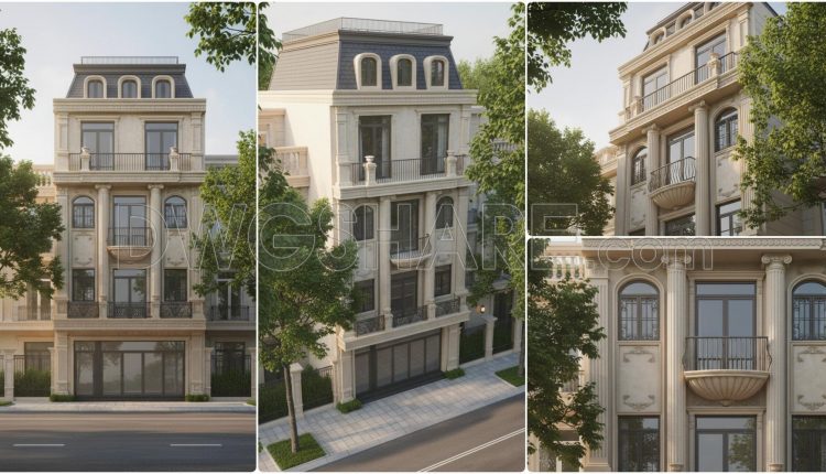 881. Download Classical 4-storey Residential Construction Drawings (355m2 Floor Area) (9)
