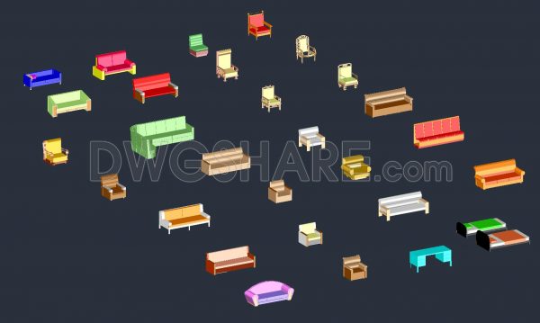 4 months ago
                

                
             34398. Free 3D Furniture CAD Blocks – Sofa, Cabinets & Interior Models DWG Download