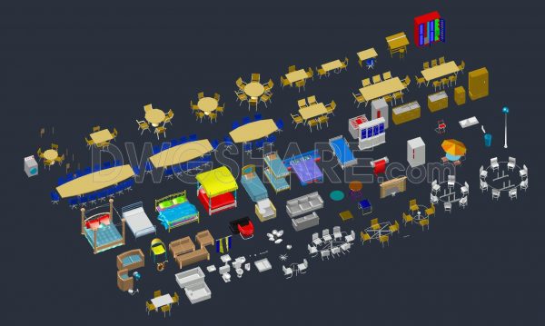 4 months ago
                

                
             65399. Free 3D CAD Furniture Blocks – Complete Interior Set (Tables, Chairs, Beds & More) DWG