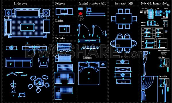 4 months ago
                

                
             12,437102. Dynamic AutoCAD Blocks for Interior Design – Living Room, Kitchen, Bedroom