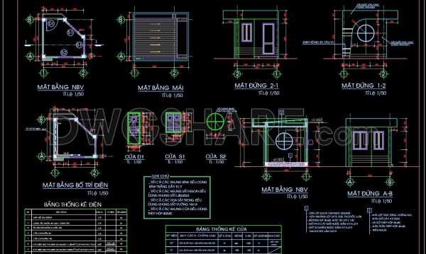 3 months ago
                

                
             27011. Guard House Architectural and Electrical CAD Drawing