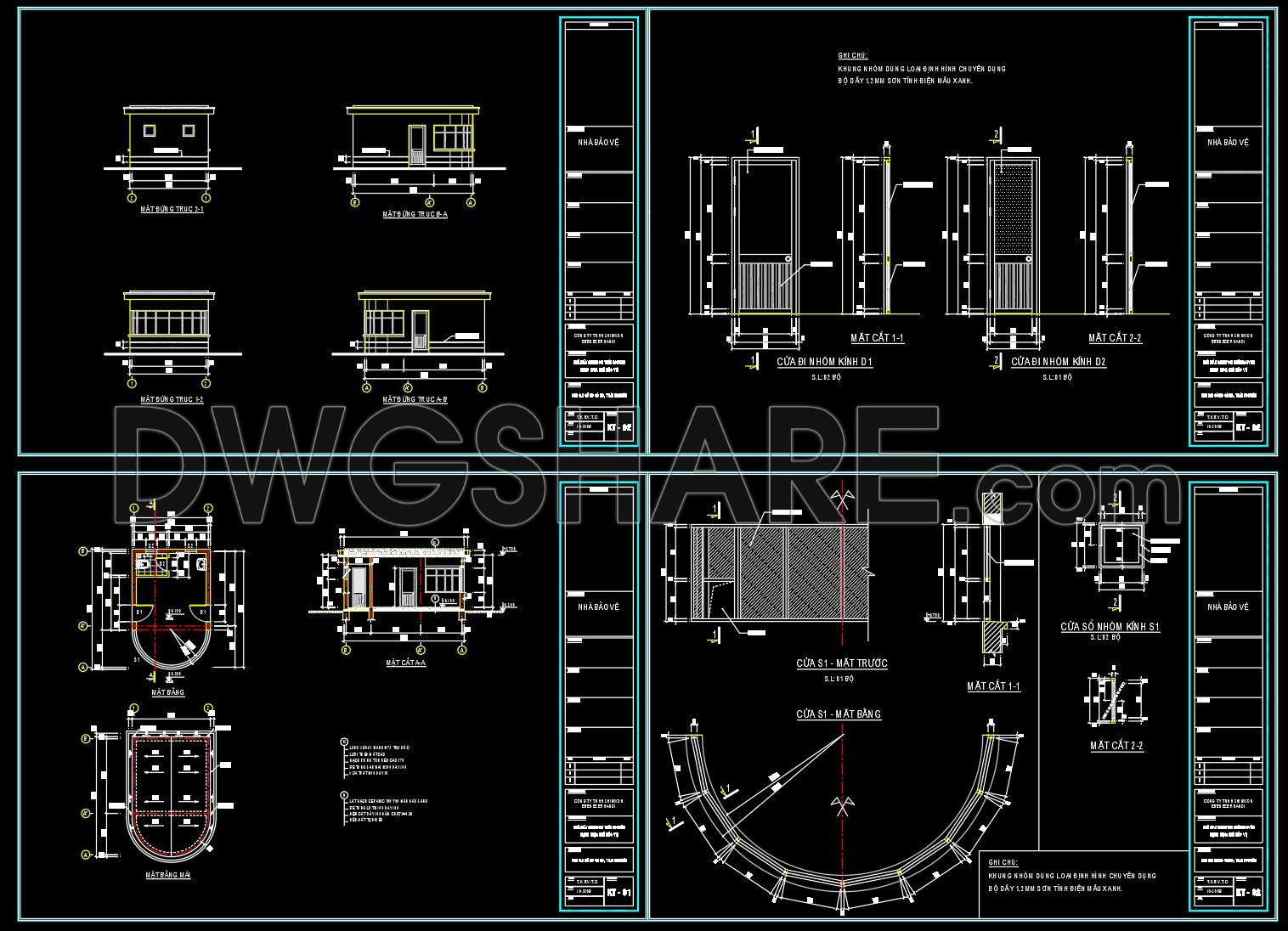 12. Guard House Structural and Architectural CAD Drawings (1)
