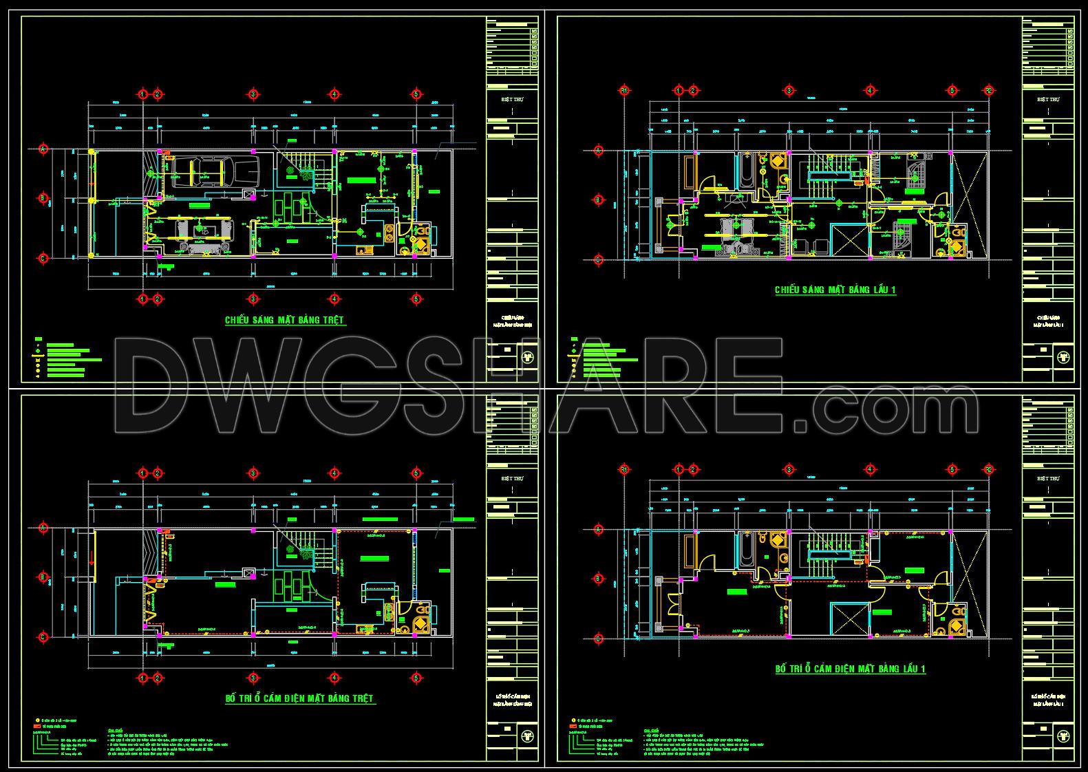 161. Complete House Electrical Plans Including Lighting and Power Layout (1)