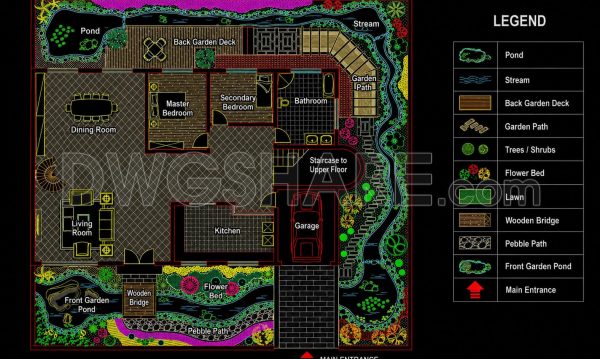 208.-free-villa-courtyard-design-cad-plan-landscape-layout-dwg