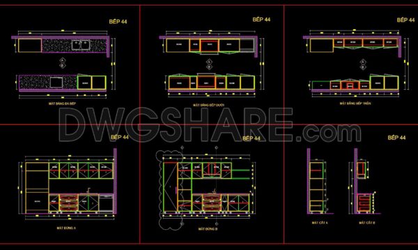 4 months ago
                

                
             173227. Free CAD Kitchen Cabinet Technical Drawings for Residential Projects