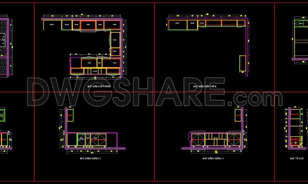 4 months ago
                

                
             190232. Free DWG Files of Modern Kitchen Cabinet Technical Details